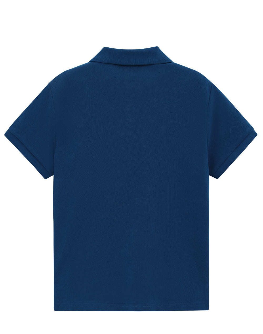 Womens Classic Cotton/Poly Pique Short Sleeve Polo - Ocean Blue - Back