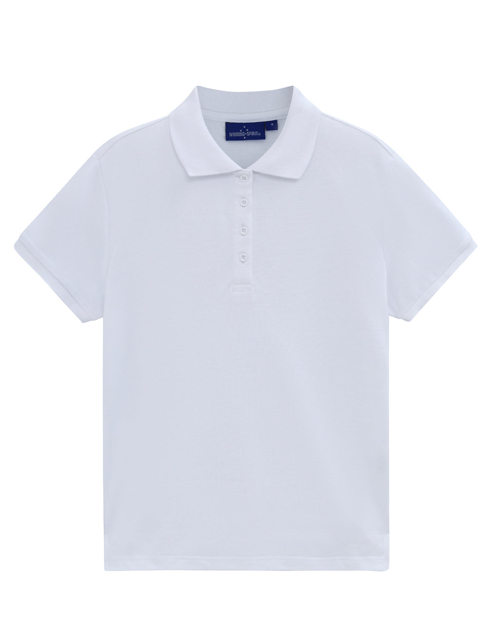 Womens Classic Cotton/Poly Pique Short Sleeve Polo - White - View