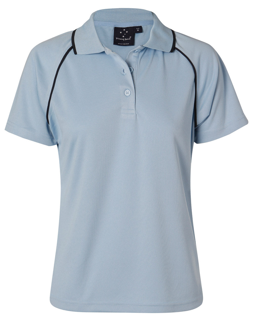 Champion Polo Ladies' - Skyblue/Navy - Front