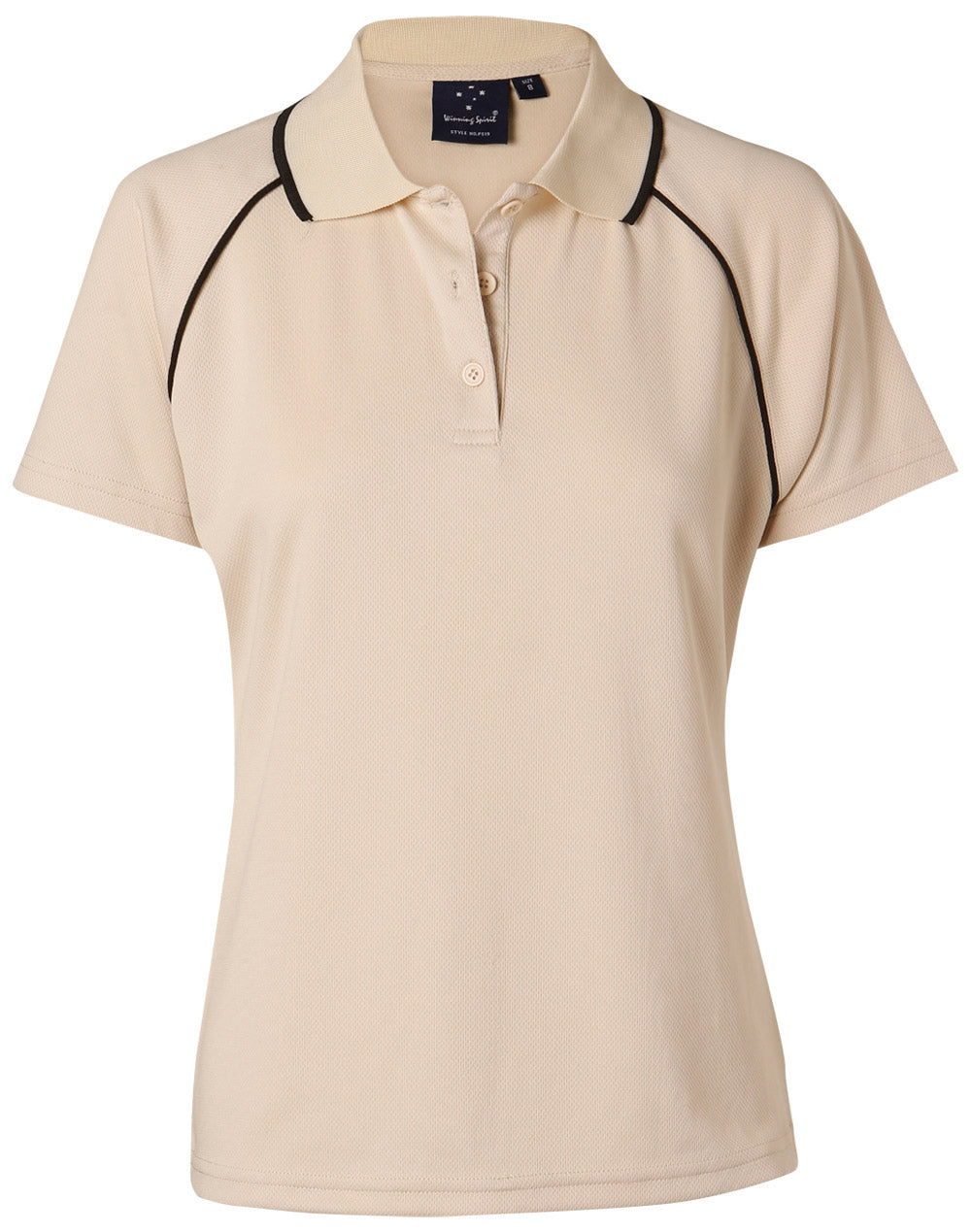 Champion Polo Ladies' - Stone/Black - Front