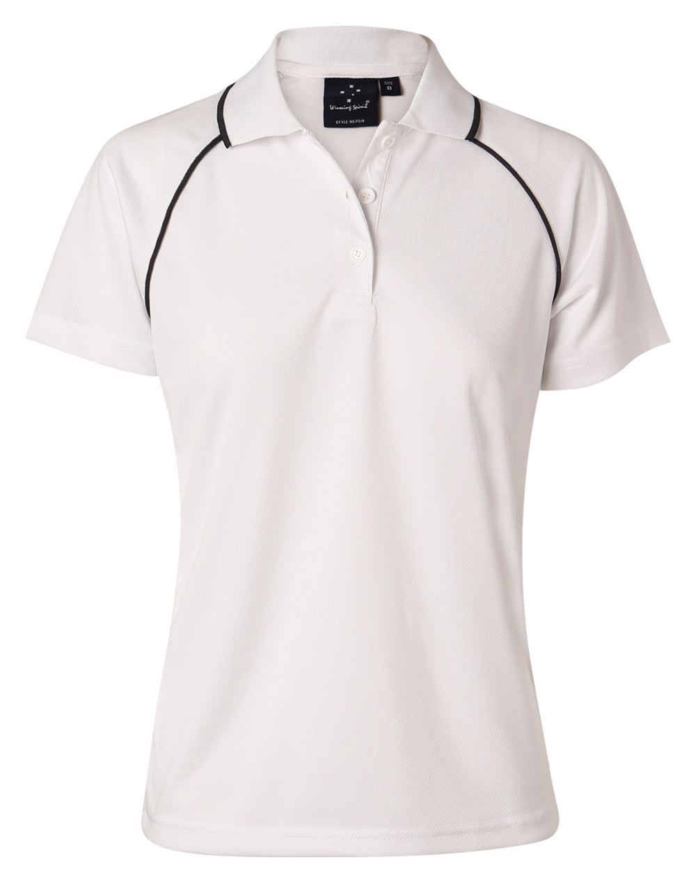 Champion Polo Ladies' - White/Navy - Front