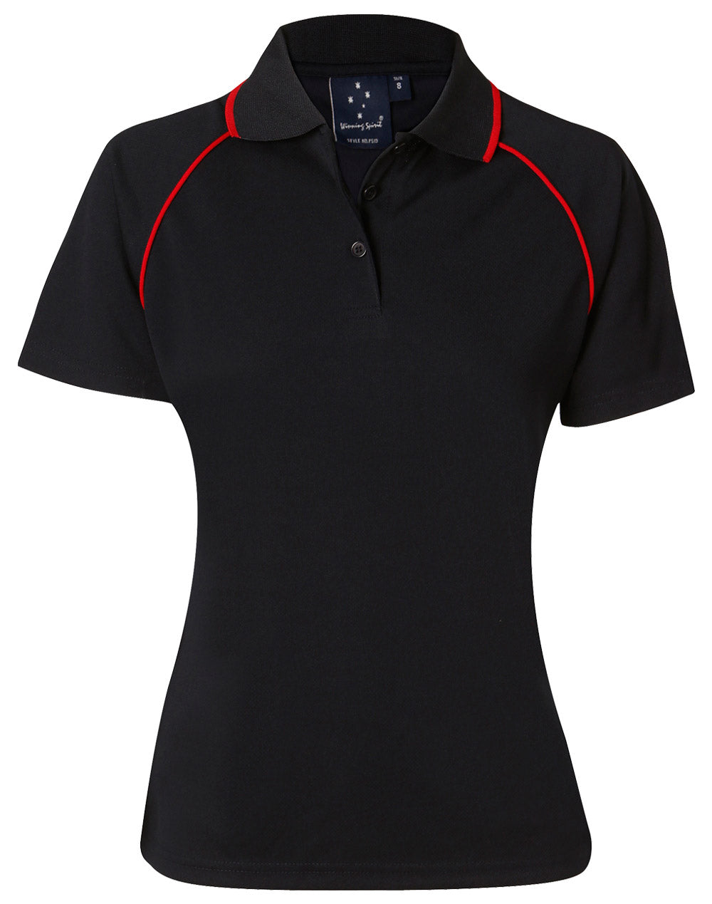 Champion Polo Men's - Black/Red - Front