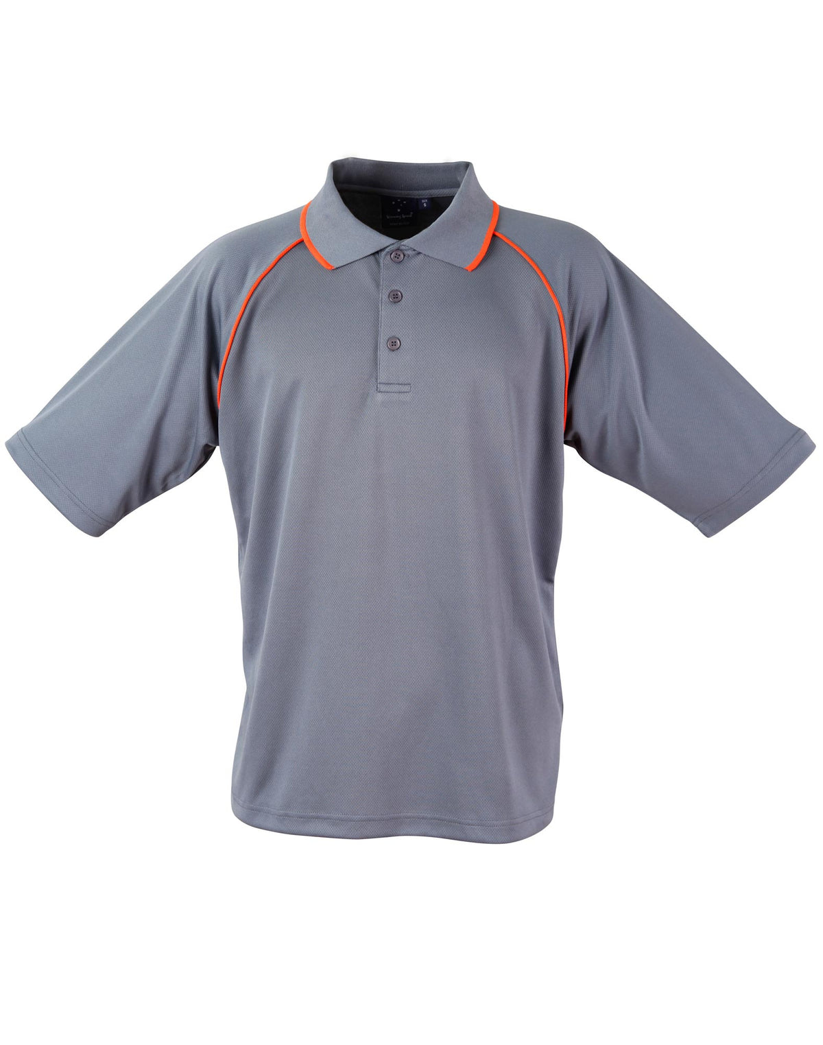 Champion Polo Men's - Charcoal/Orange - Front