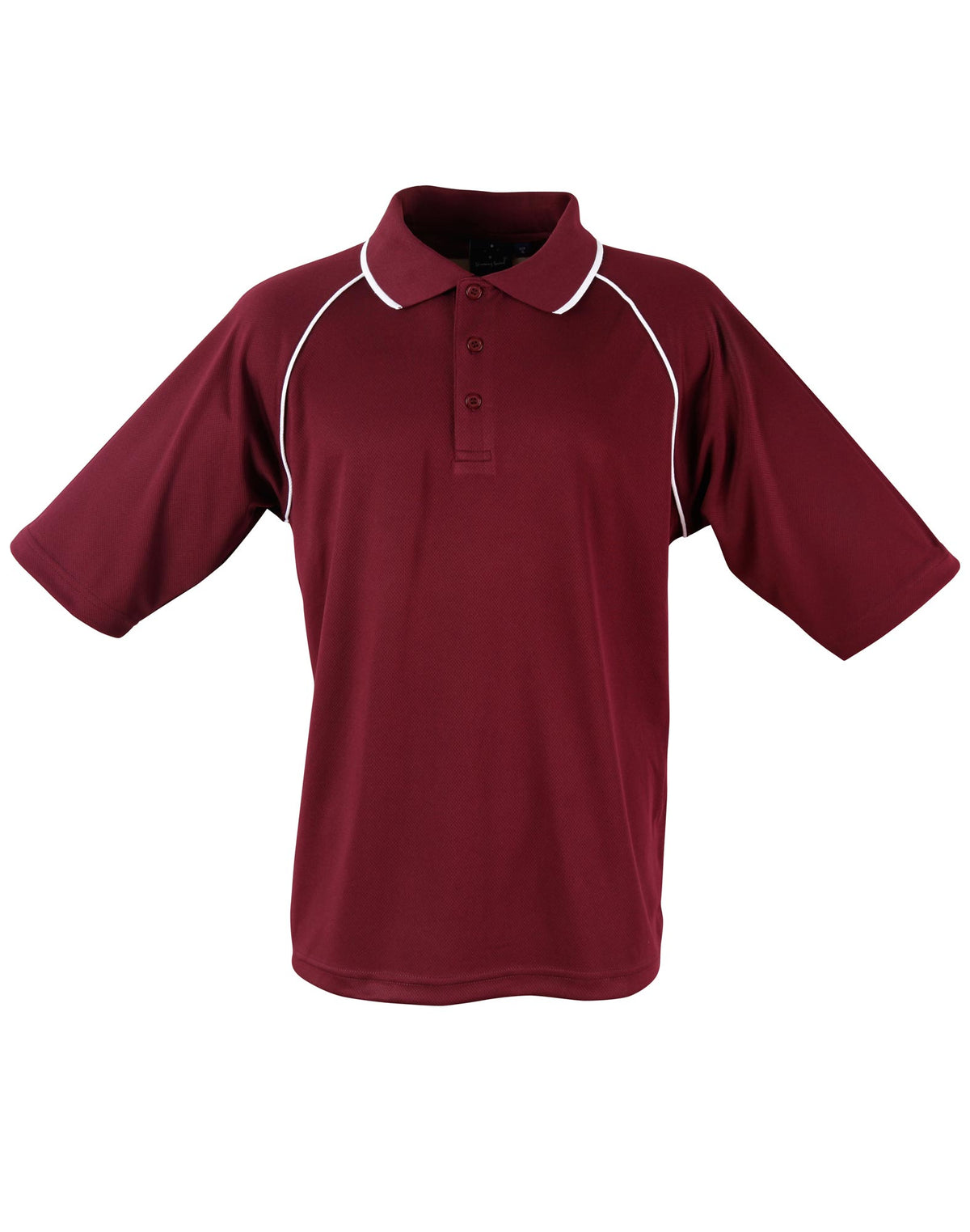Champion Polo Men's - Maroon/White - Front