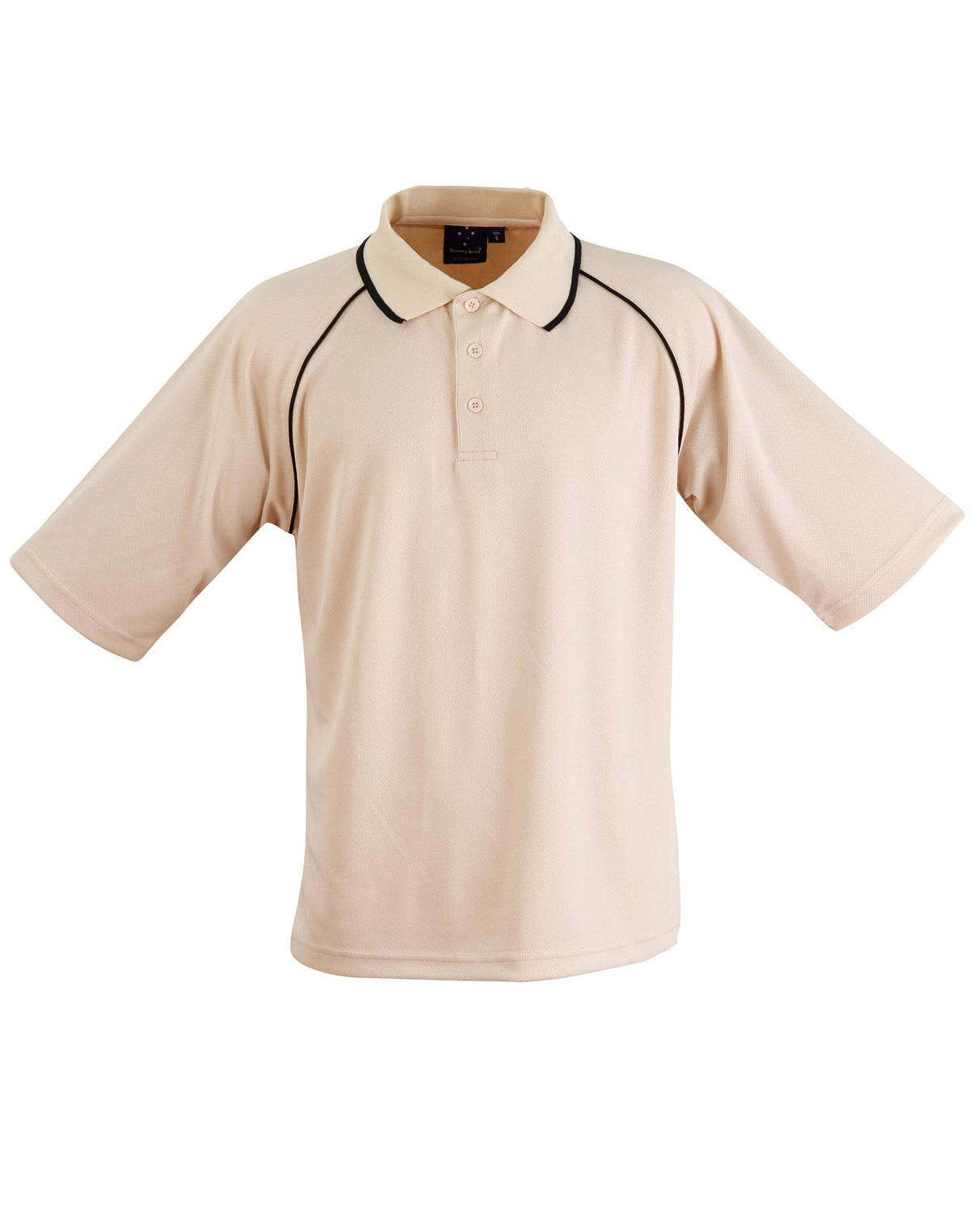 Champion Polo Men's - Stone/Black - Front