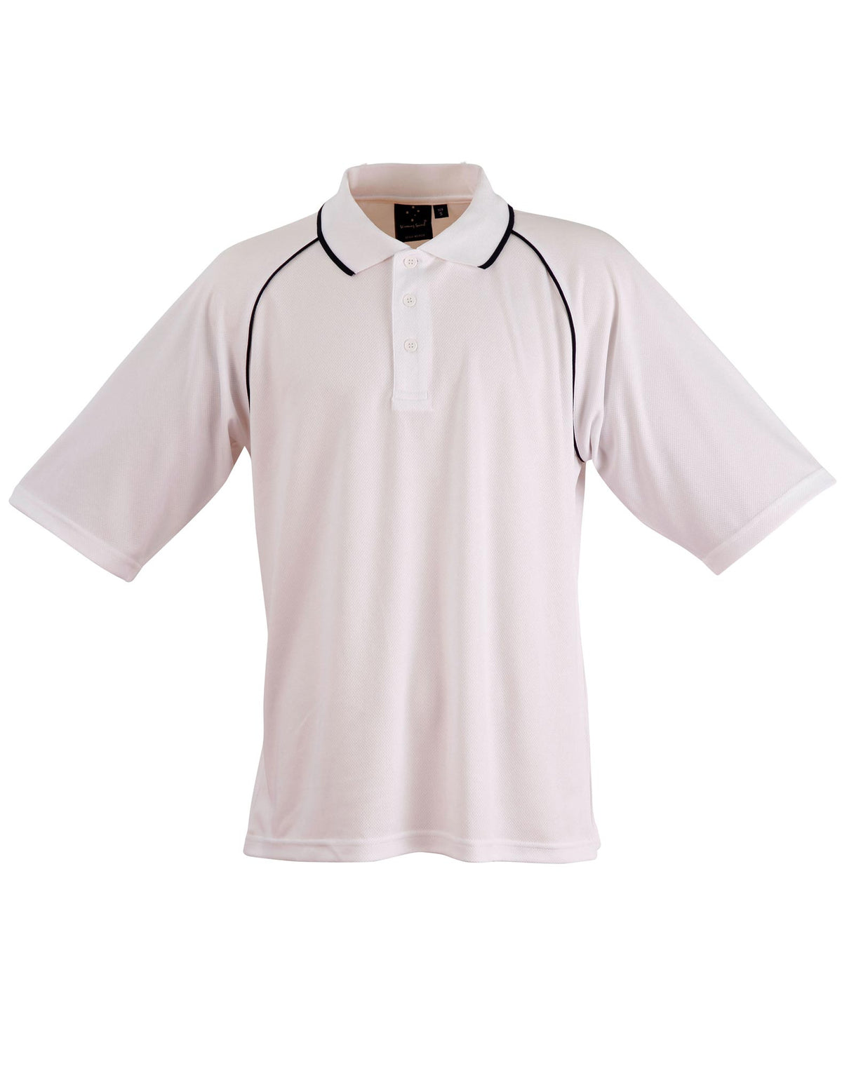 Champion Polo Men's - White/Navy - Front