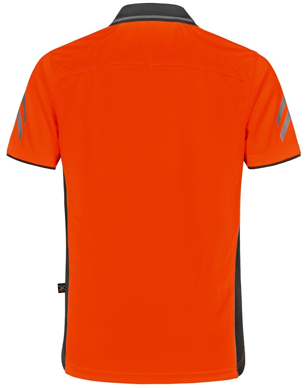 Unisex Cooldry® Vented Polo - Orange/Ash - Back