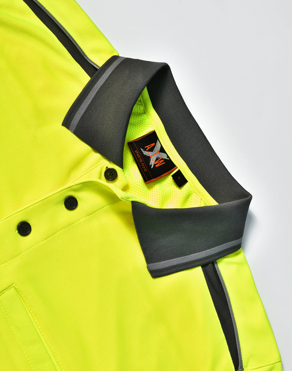 Unisex Cooldry® Vented Polo - Yellow/Ash - View