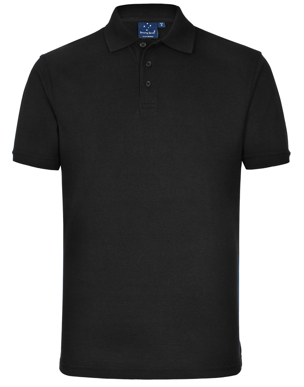 Delux Polo Men's - Black - Front