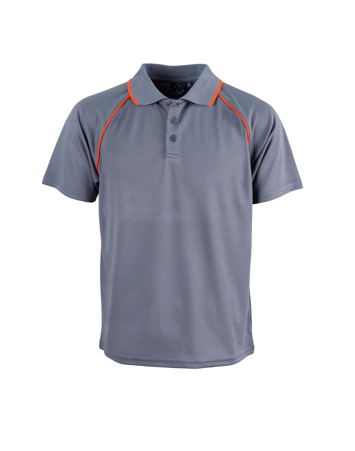 Champion Polo Kids - Charcoal/Orange - Front
