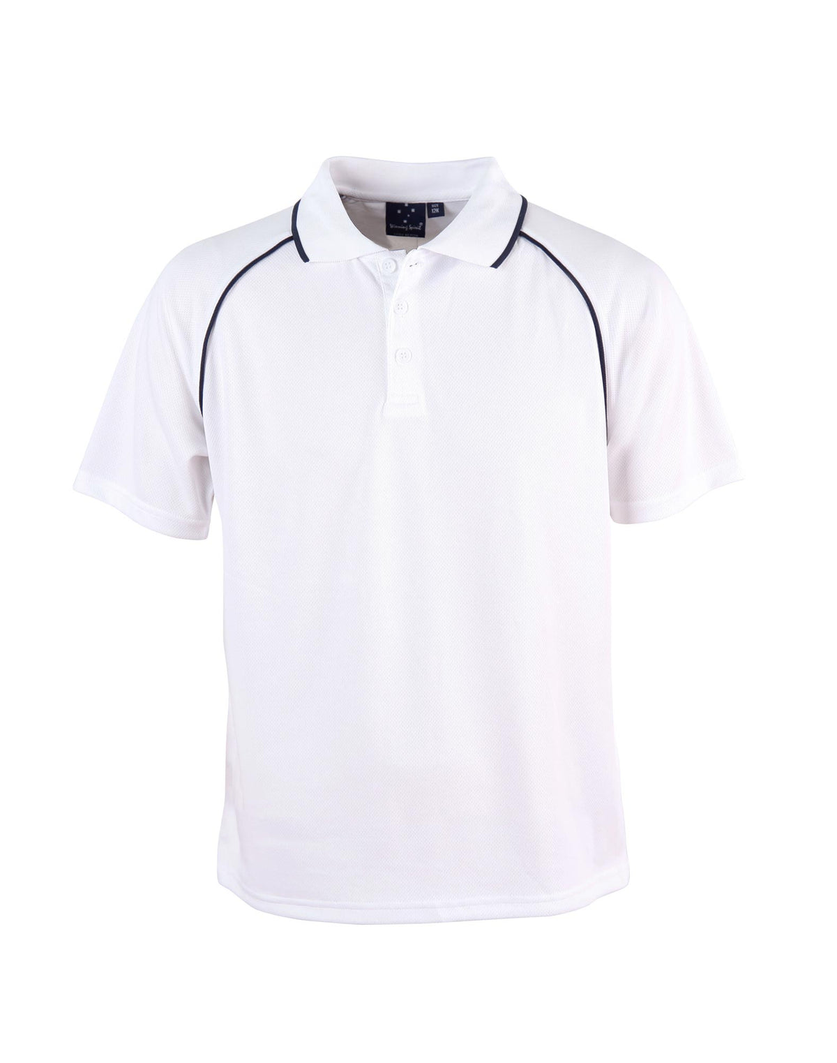 Champion Polo Kids - White/Navy - Front