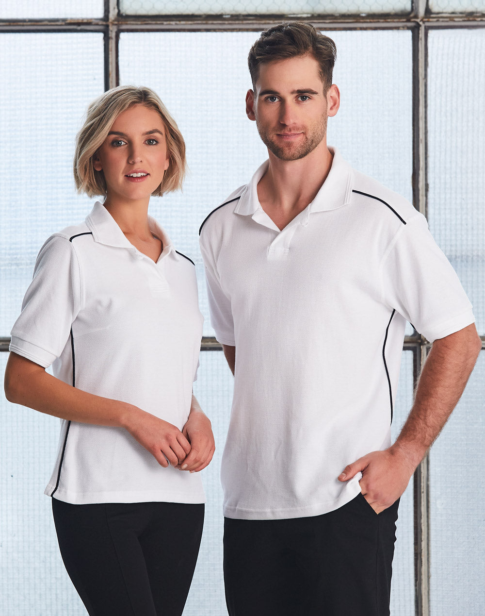 Cambridge Polo Men's - White/Navy - View