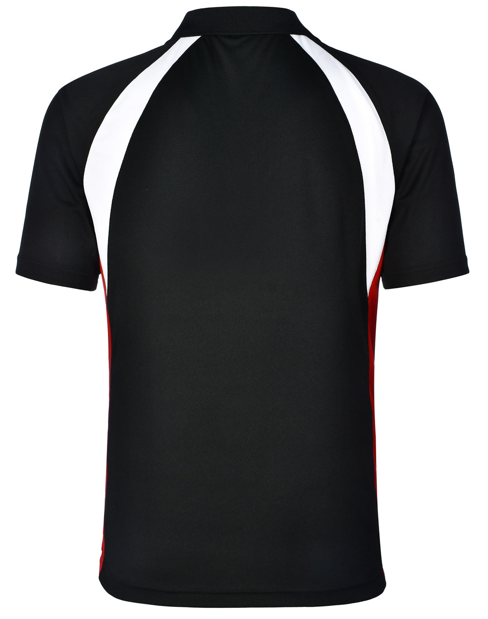 Tri Sport Polo - Black/White/Red - Back