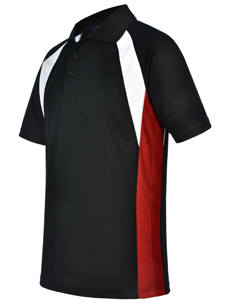 Tri Sport Polo - Black/White/Red - View