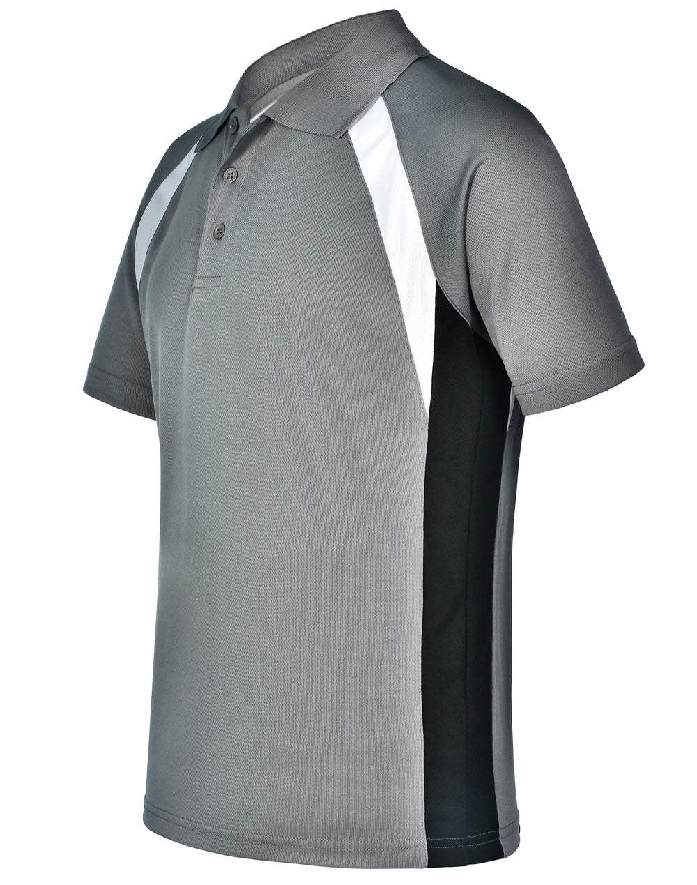Tri Sport Polo - Grey/White/Black - View