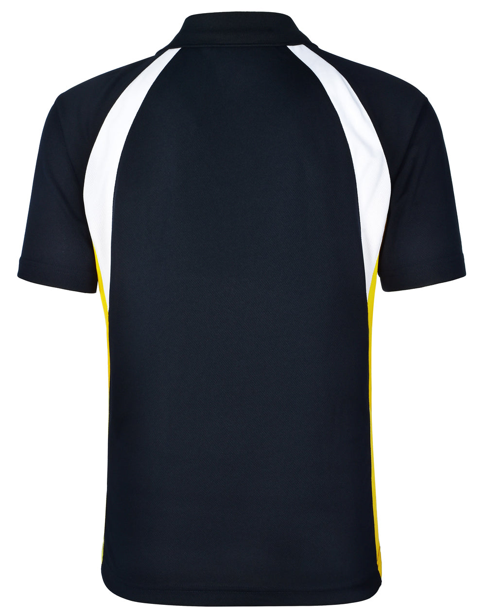 Tri Sport Polo - Navy/White/Gold - Back