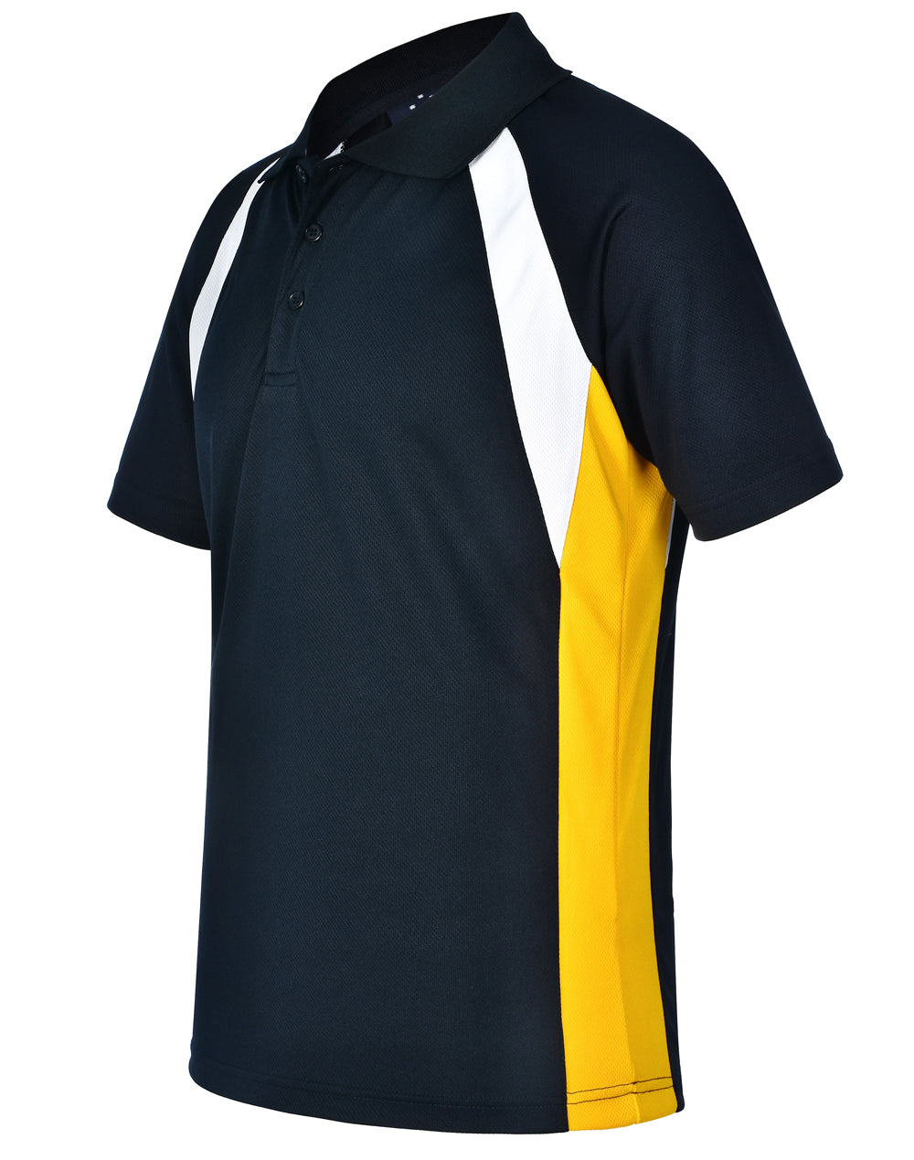 Tri Sport Polo - Navy/White/Gold - View