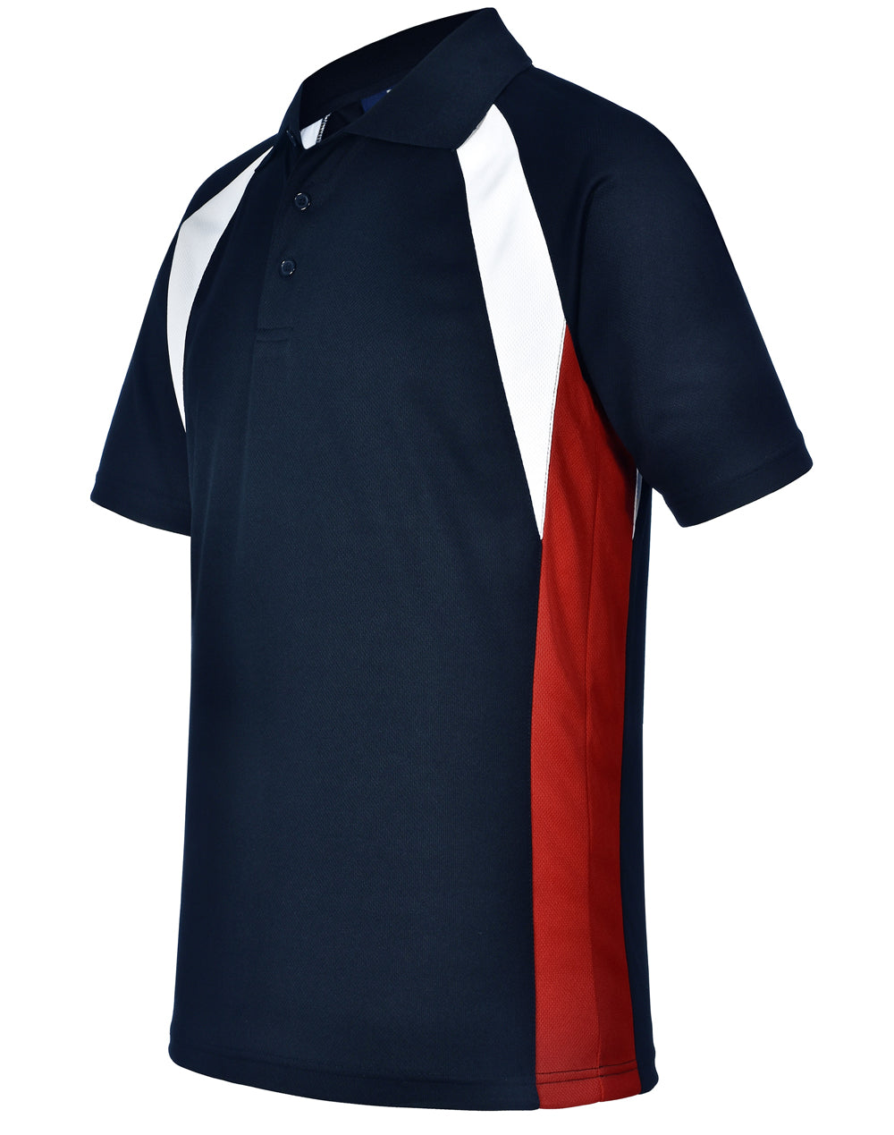 Tri Sport Polo - Navy/White/Red - View