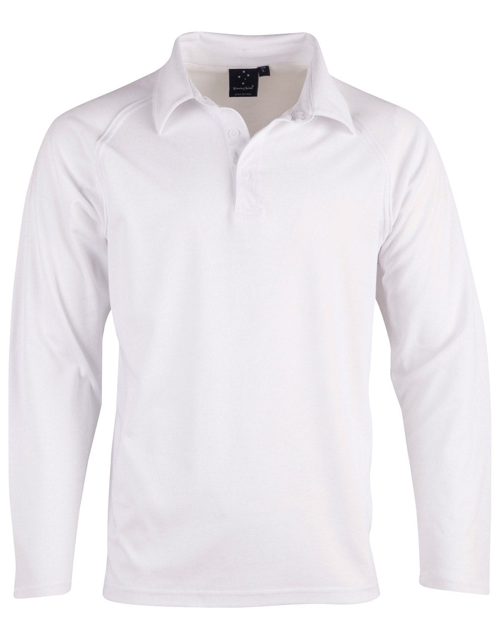 Cricket Polo Long Sleeve Kids' - White - Front