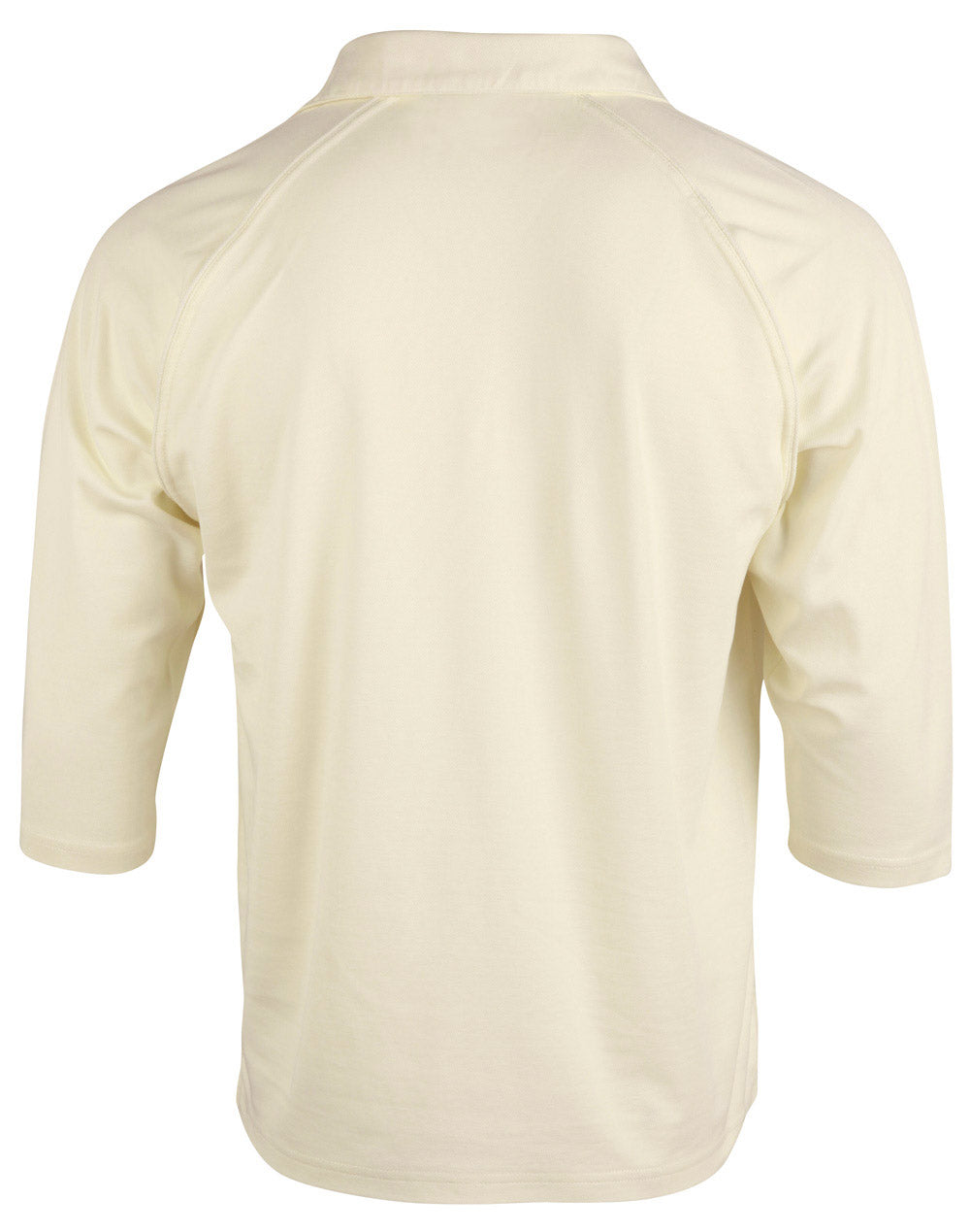 Cricket Polo 3/4 Sleeve Men's - Cream - Back
