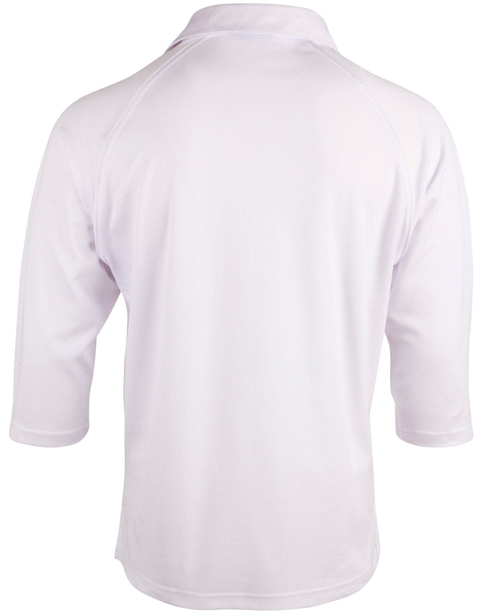 Cricket Polo 3/4 Sleeve Men's - White - Back