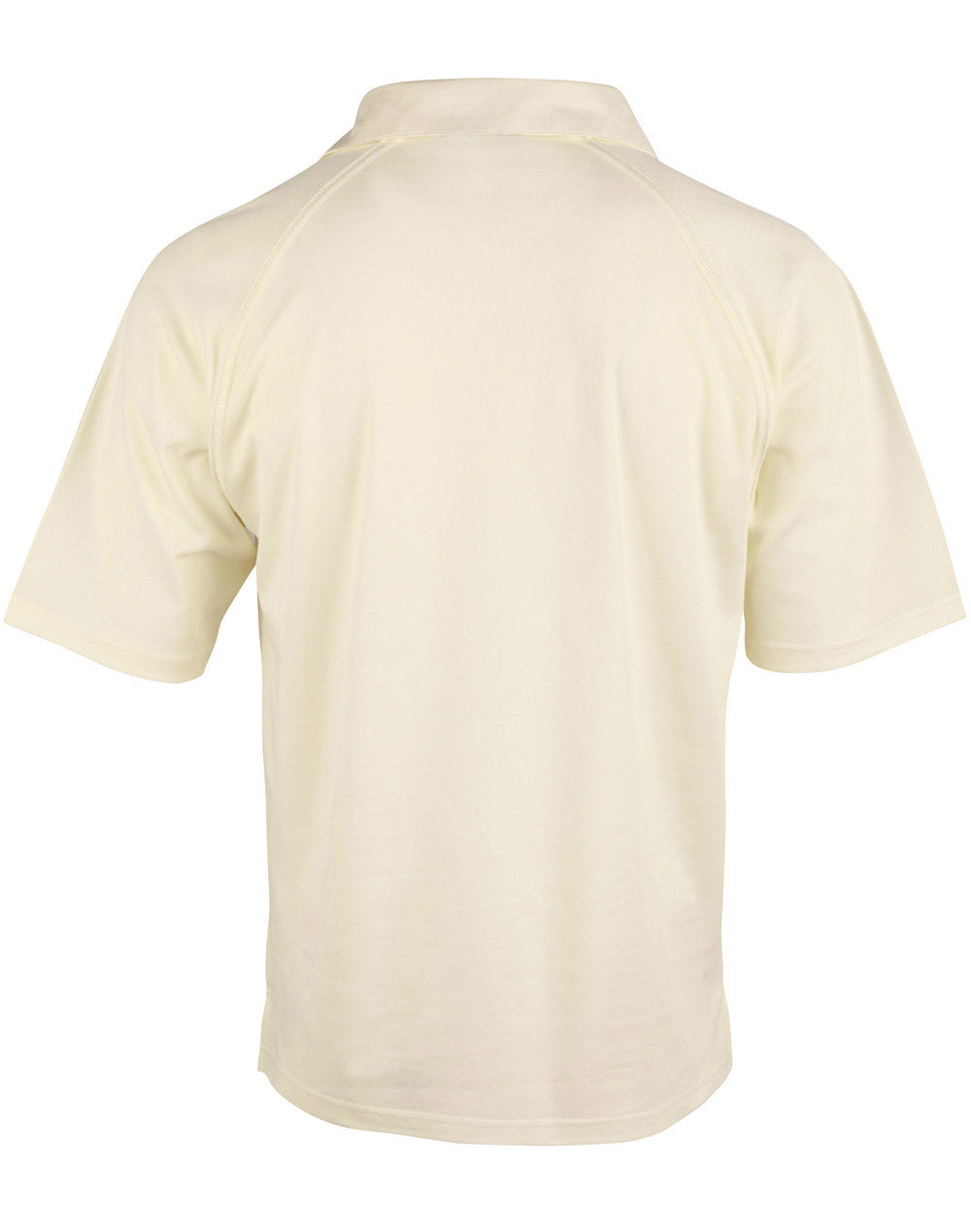 Cricket Polo Short Sleeve Men's - Cream - Back