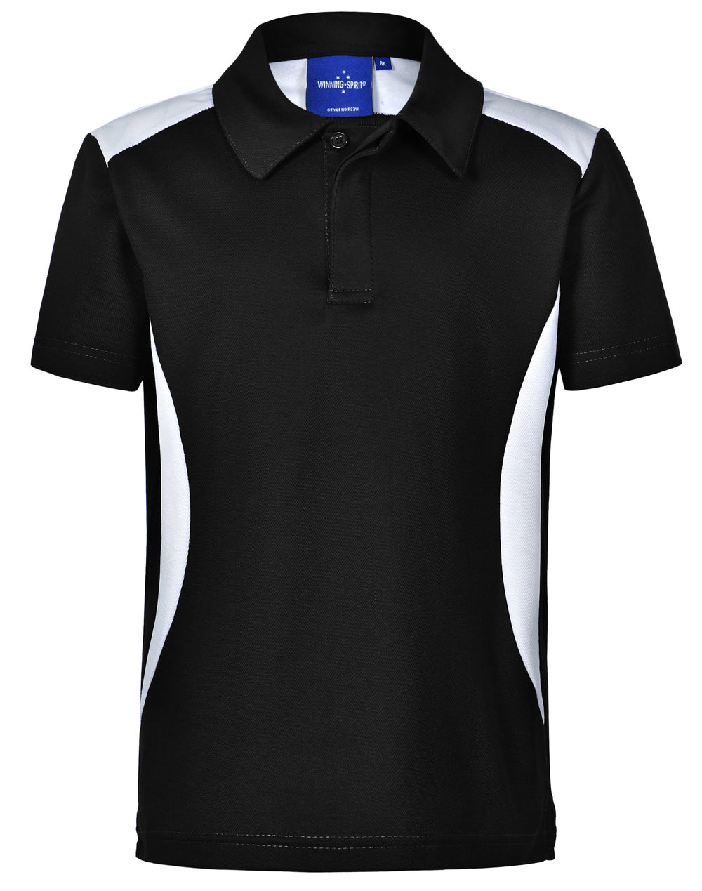 Winner Polo Kids - Black/White - Front