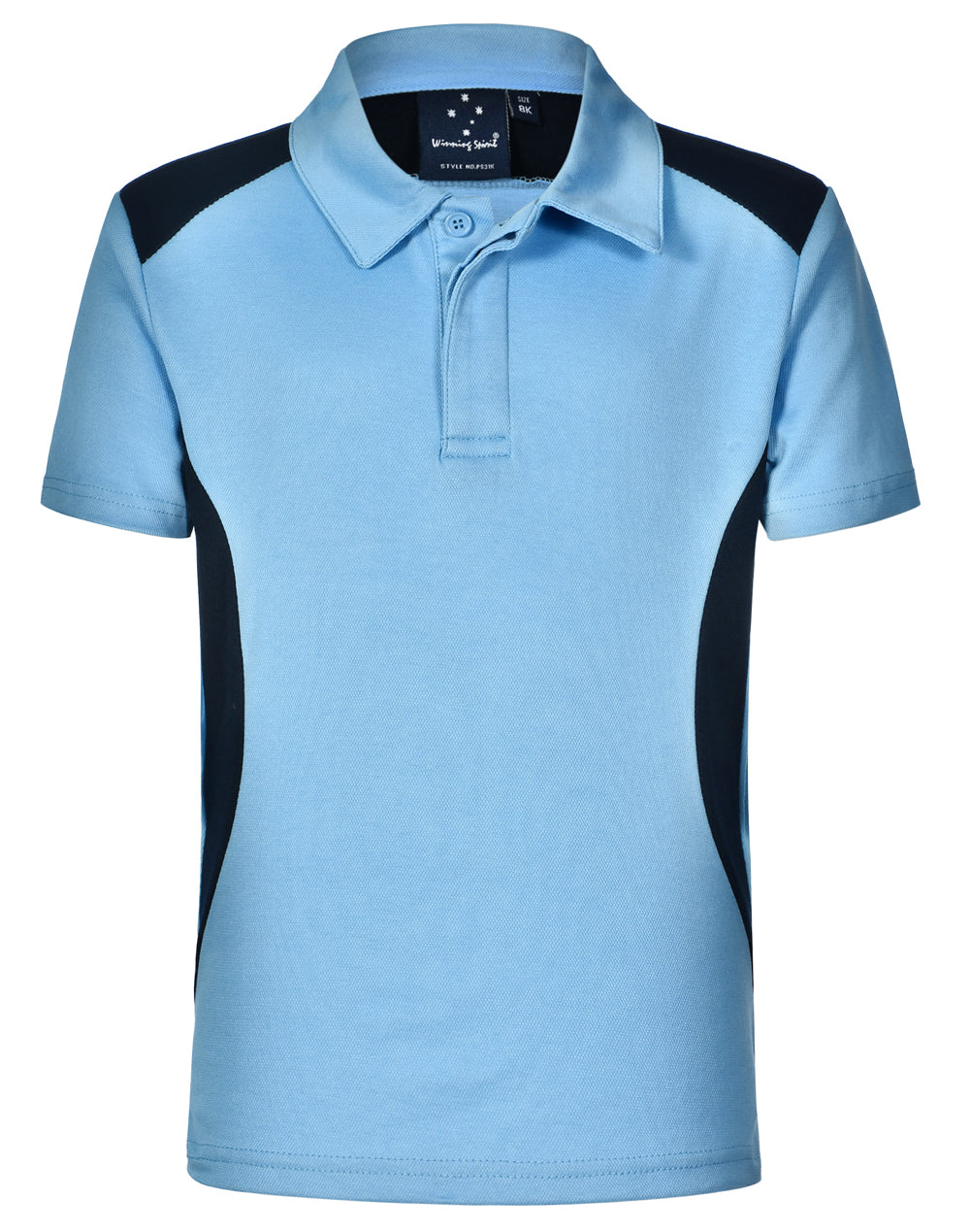 Winner Polo Kids - Skyblue/Navy - Front