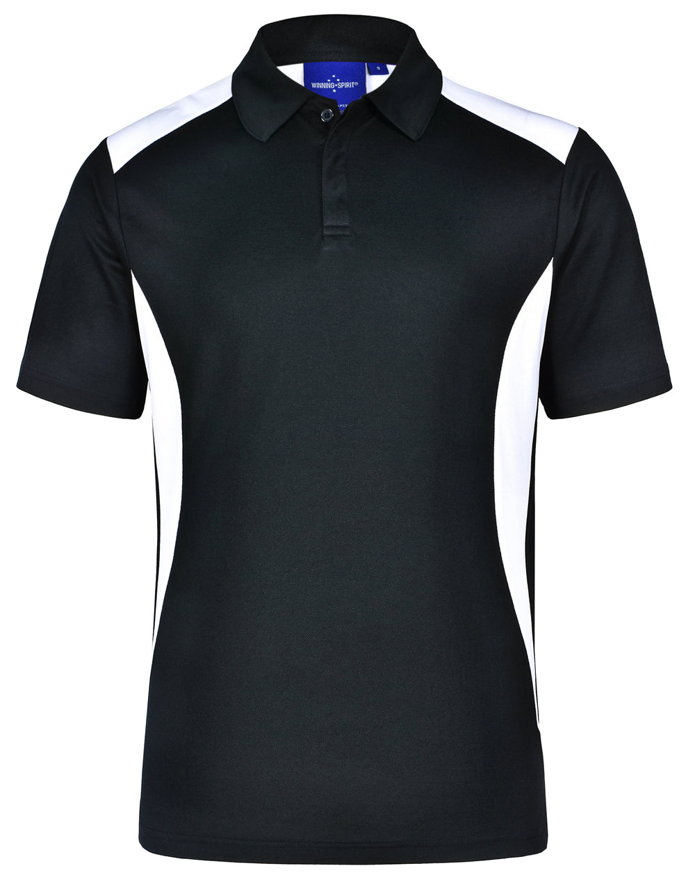 Winner Polo Men's - Black/White - Front