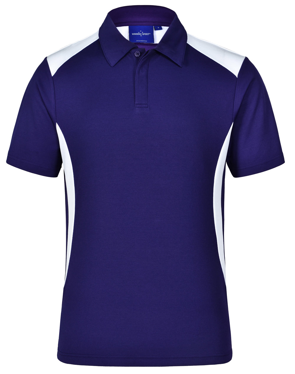 Winner Polo Men's - Purple/White - Front