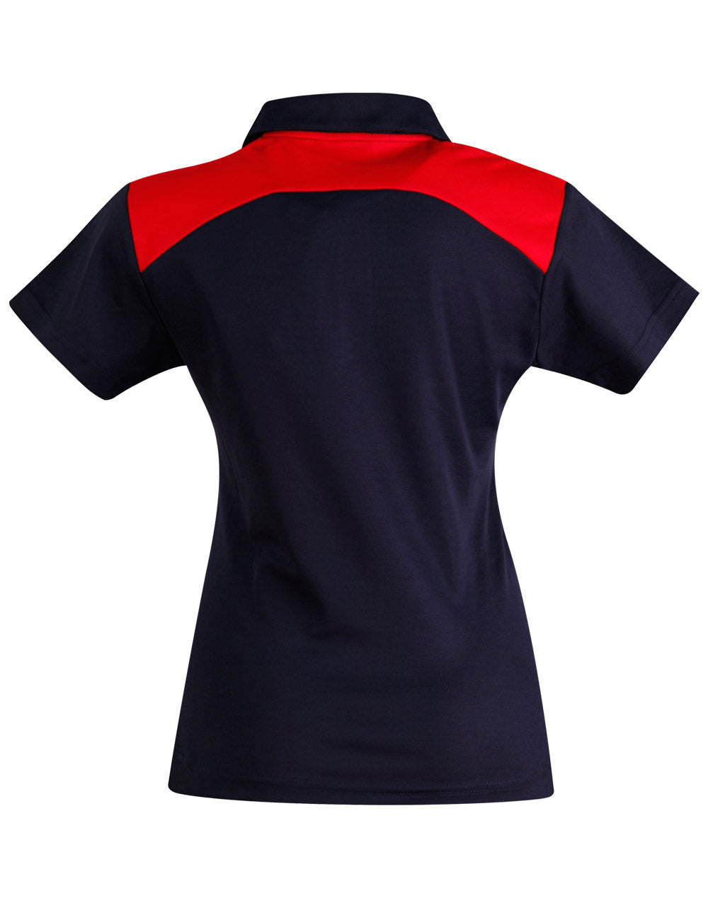 Winner Polo Ladies' - Navy/Red - Back
