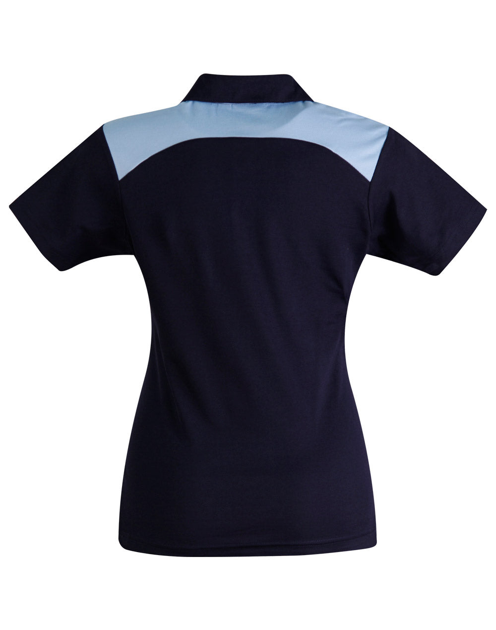 Winner Polo Ladies' - Navy/Skyblue - Back