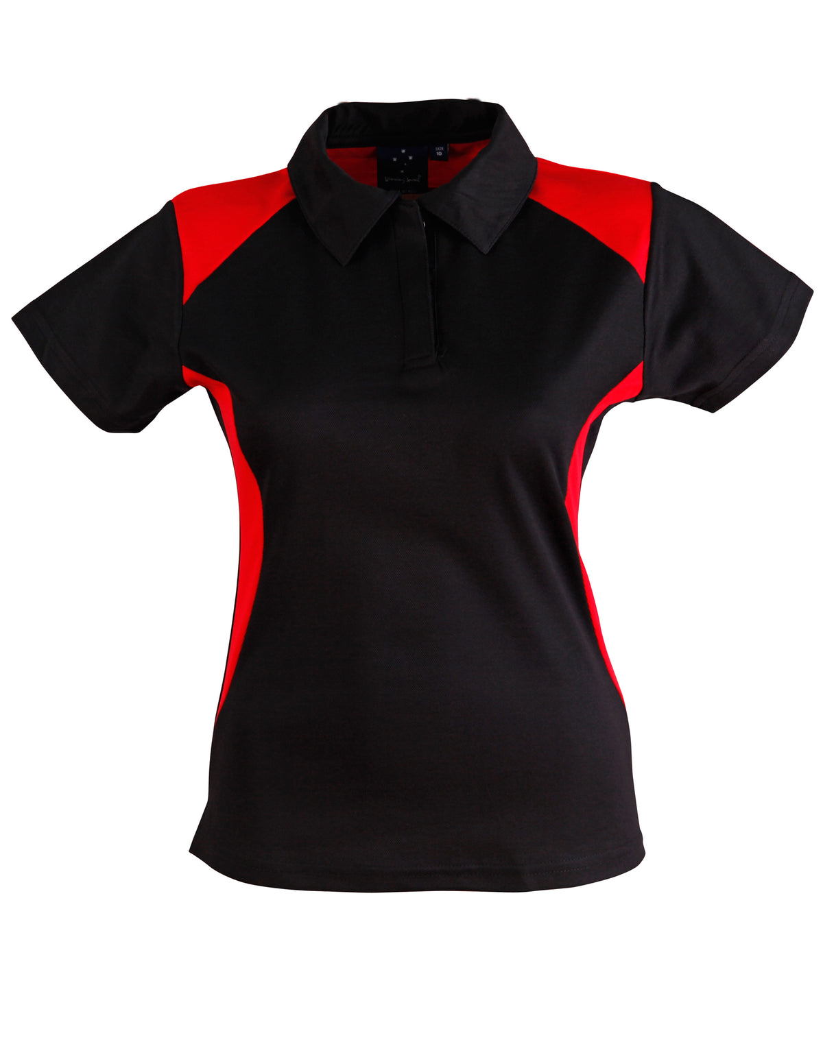 Winner Polo Ladies' - Black/Red - Front