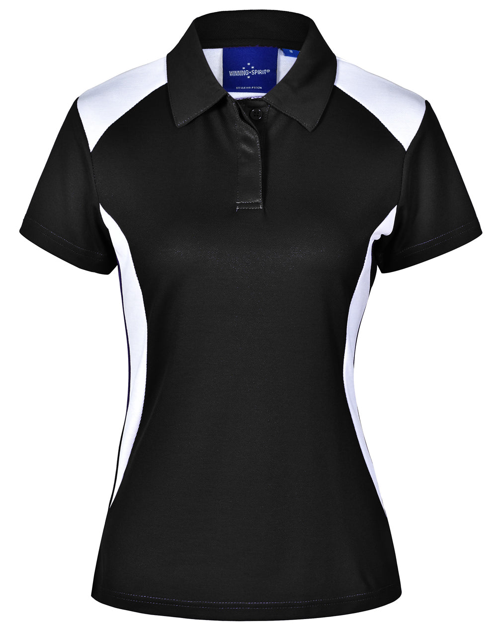 Winner Polo Ladies' - Black/White - Front