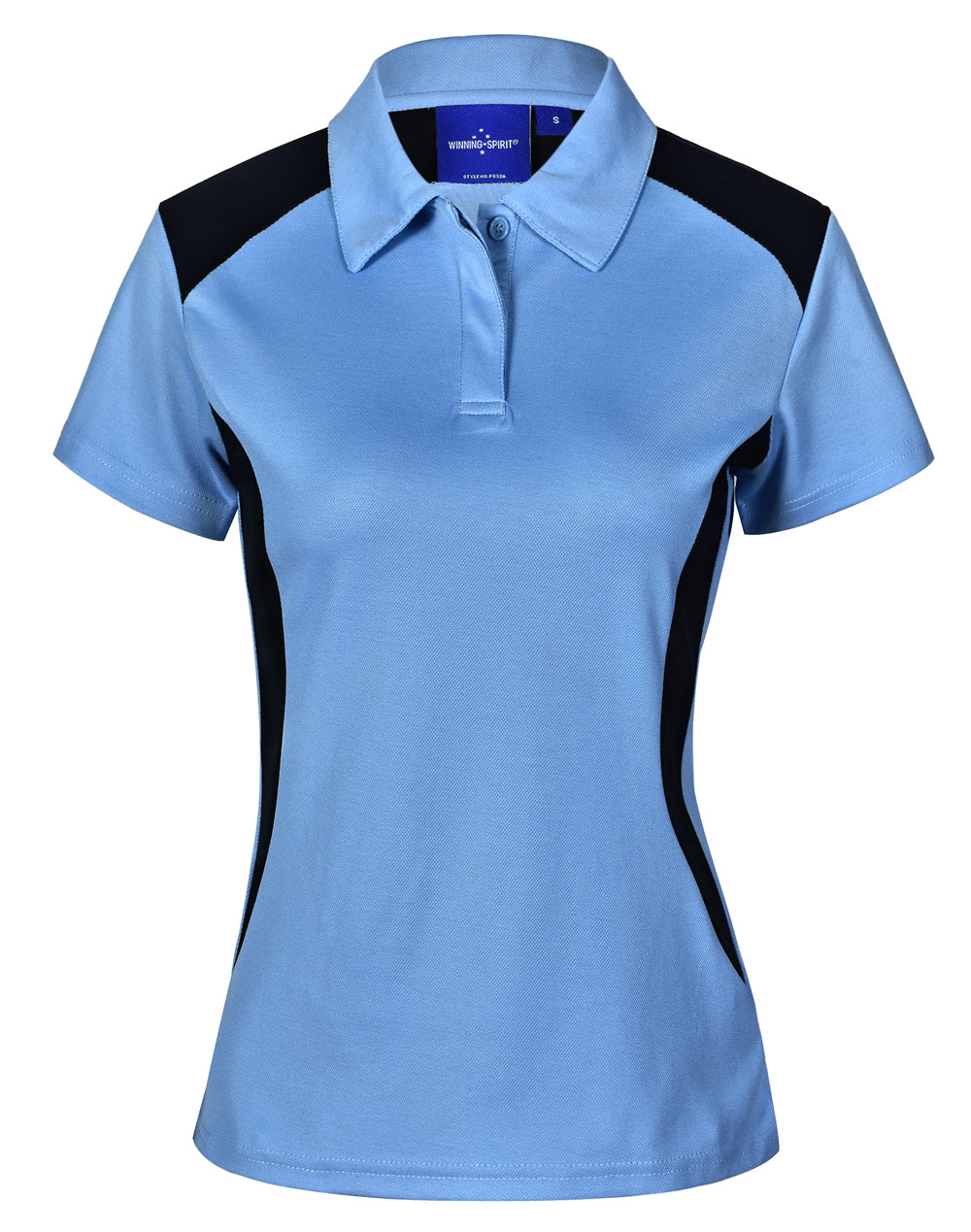 Winner Polo Ladies' - Skyblue/Navy - Front