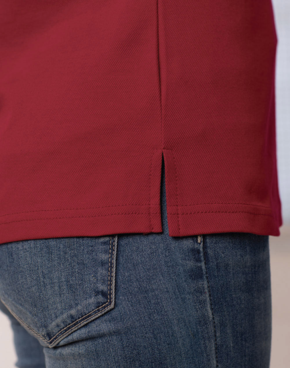 Victory Plus Truedry® long Sleeve Polo - Ruby - View