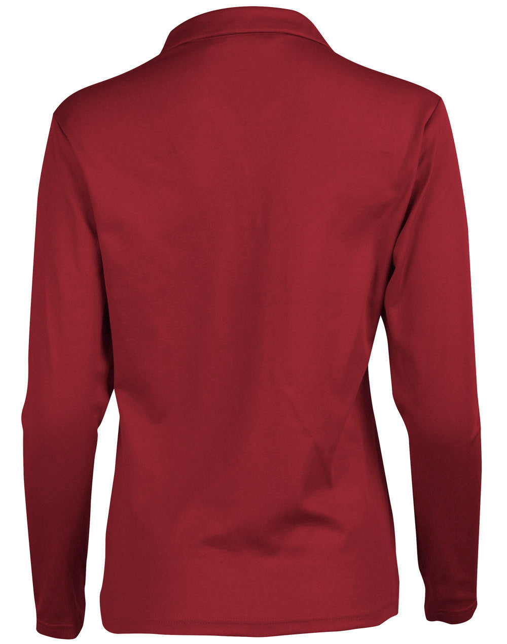 Victory Plus Truedry® long Sleeve Polo - Ruby - Back
