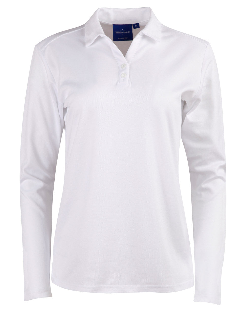 Victory Plus Truedry® long Sleeve Polo - White - Front