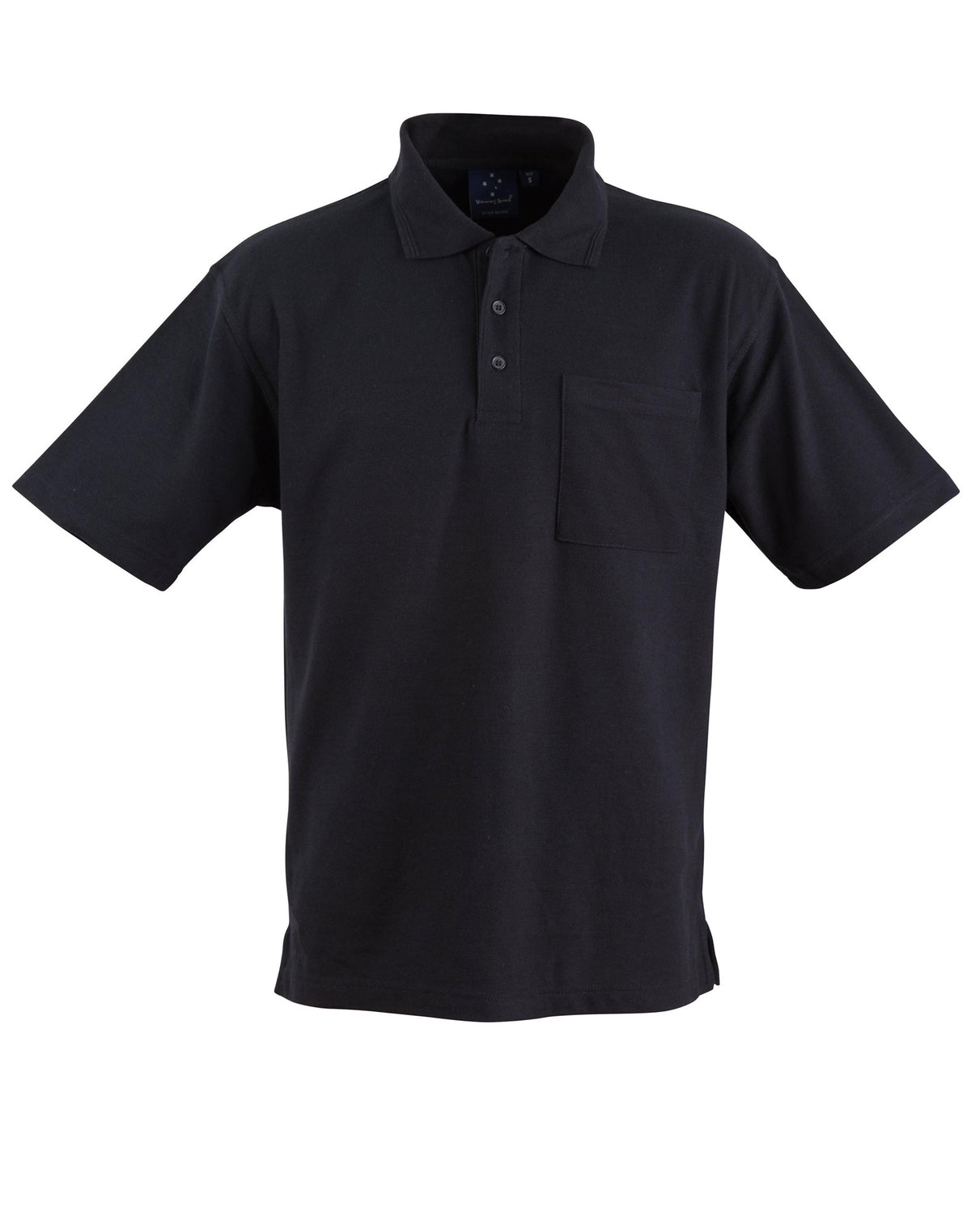 Pocket Polo Unisex - Black - Front