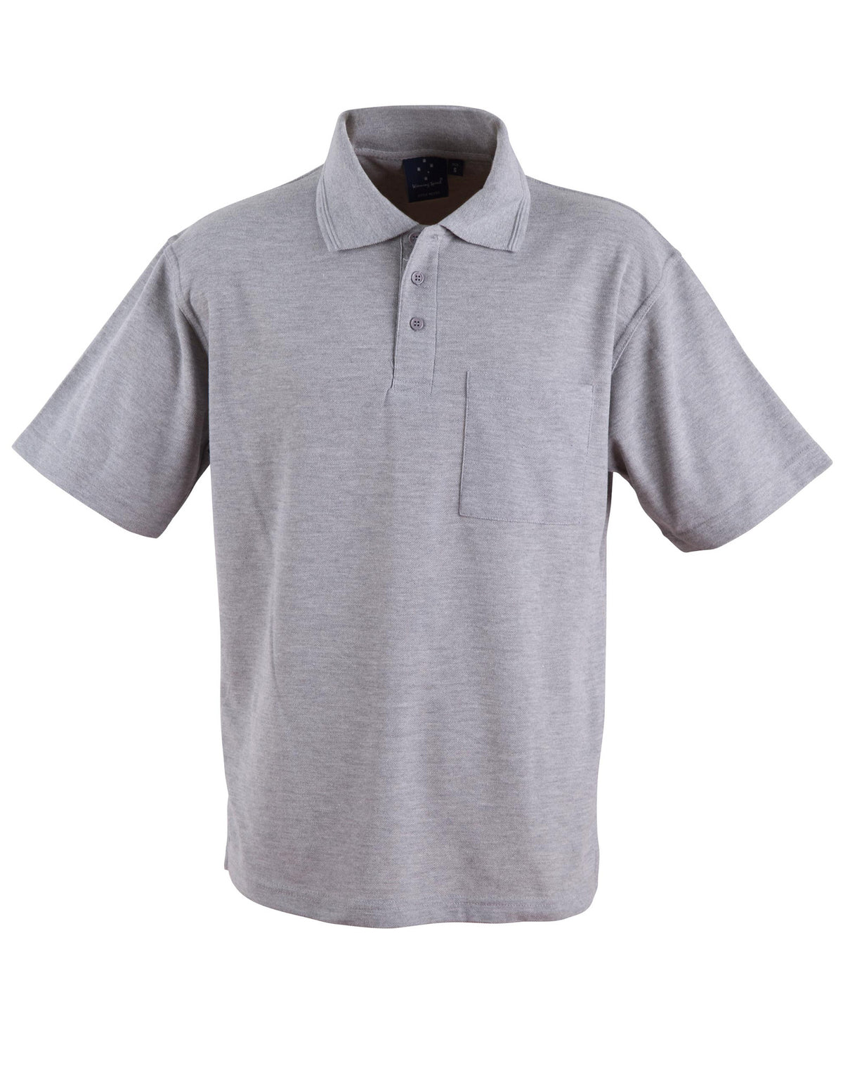 Pocket Polo Unisex - Grey - Front