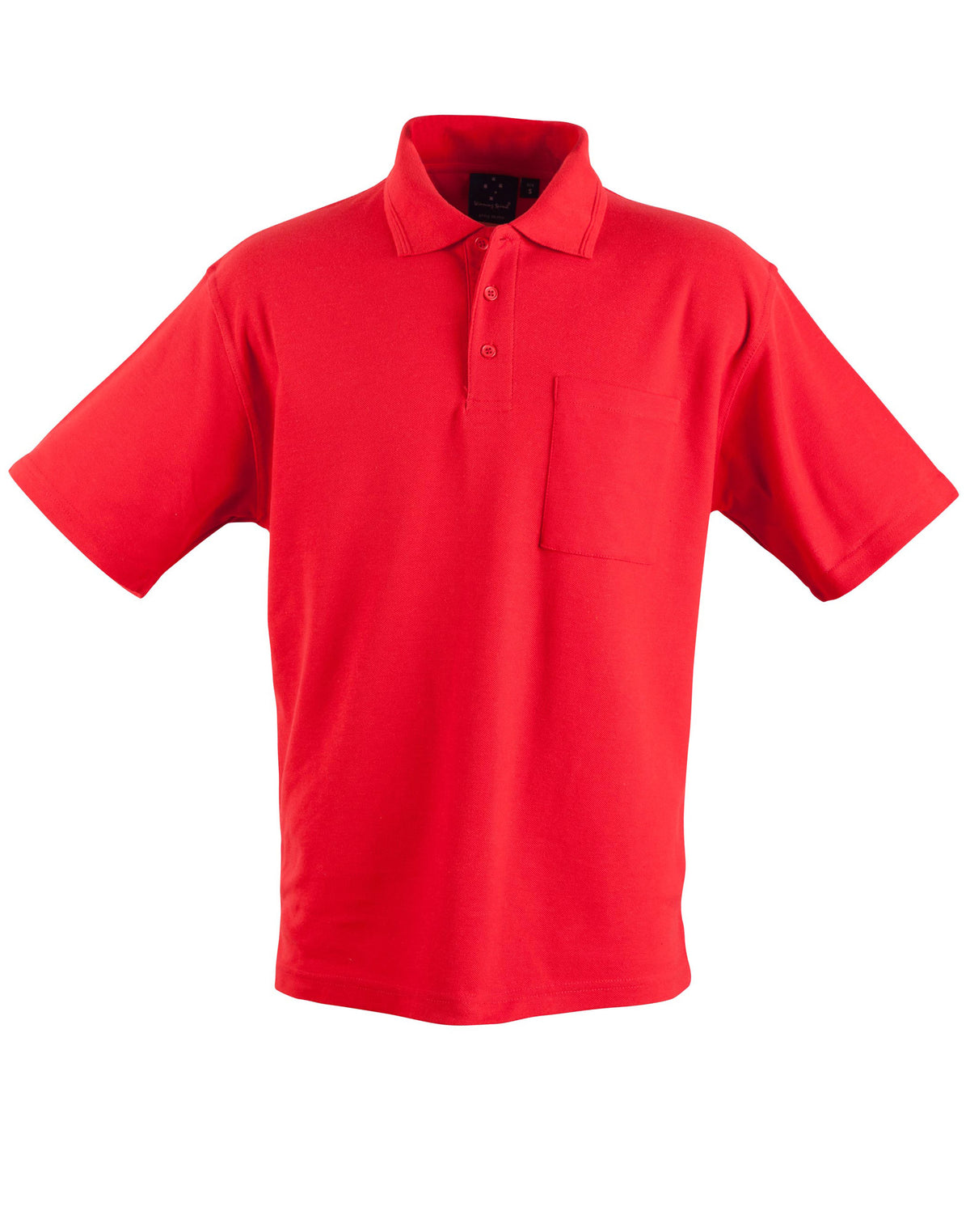Pocket Polo Unisex - Red - Front