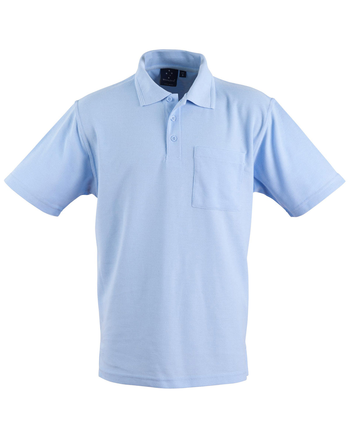 Pocket Polo Unisex - Skyblue - Front