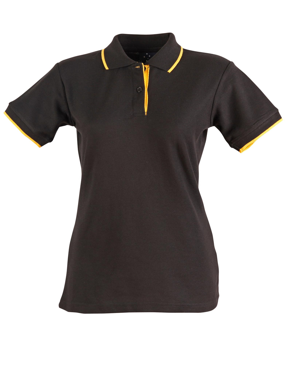 Liberty Polo Ladies - Black/Gold - Front
