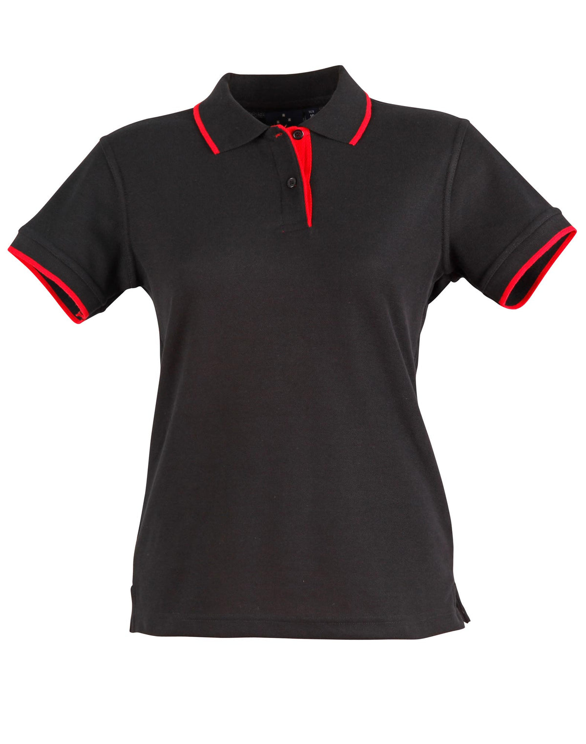 Liberty Polo Ladies - Black/Red - Front