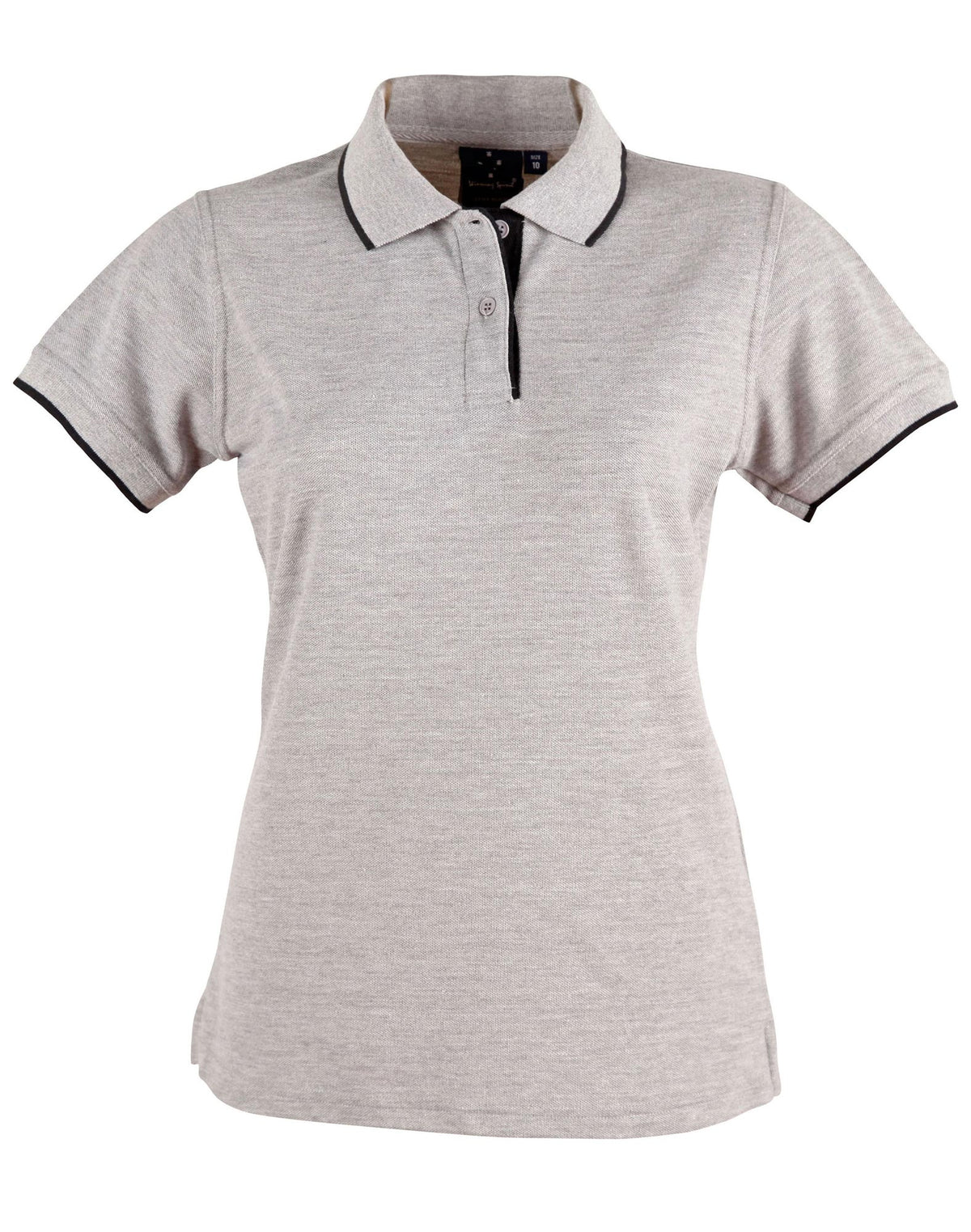 Liberty Polo Ladies - Grey/Black - Front