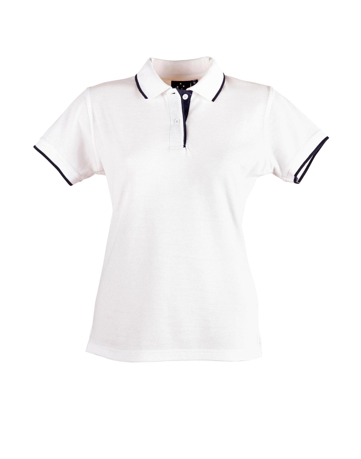 Liberty Polo Ladies - White/Navy - Front