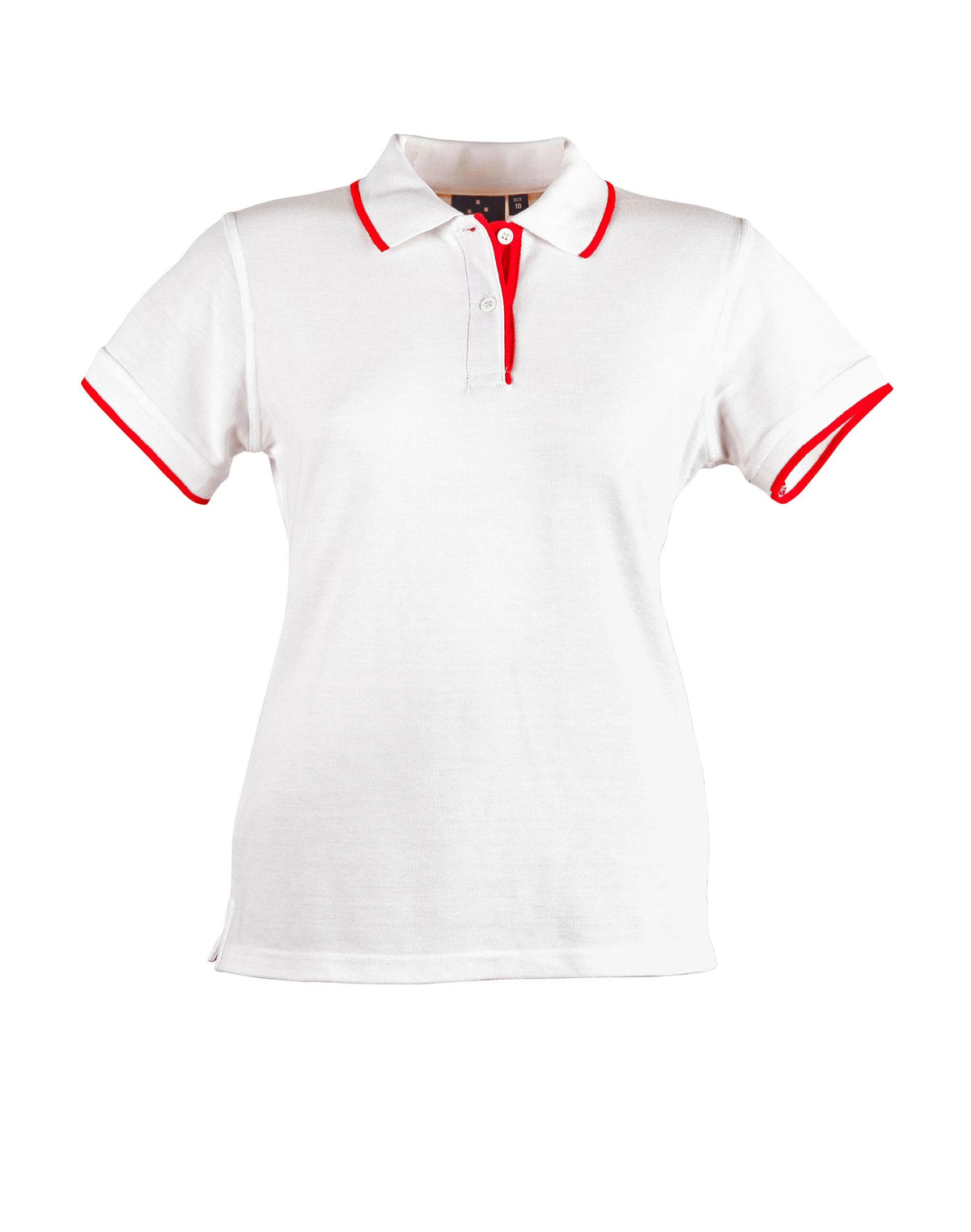 Liberty Polo Ladies - White/Red - Front
