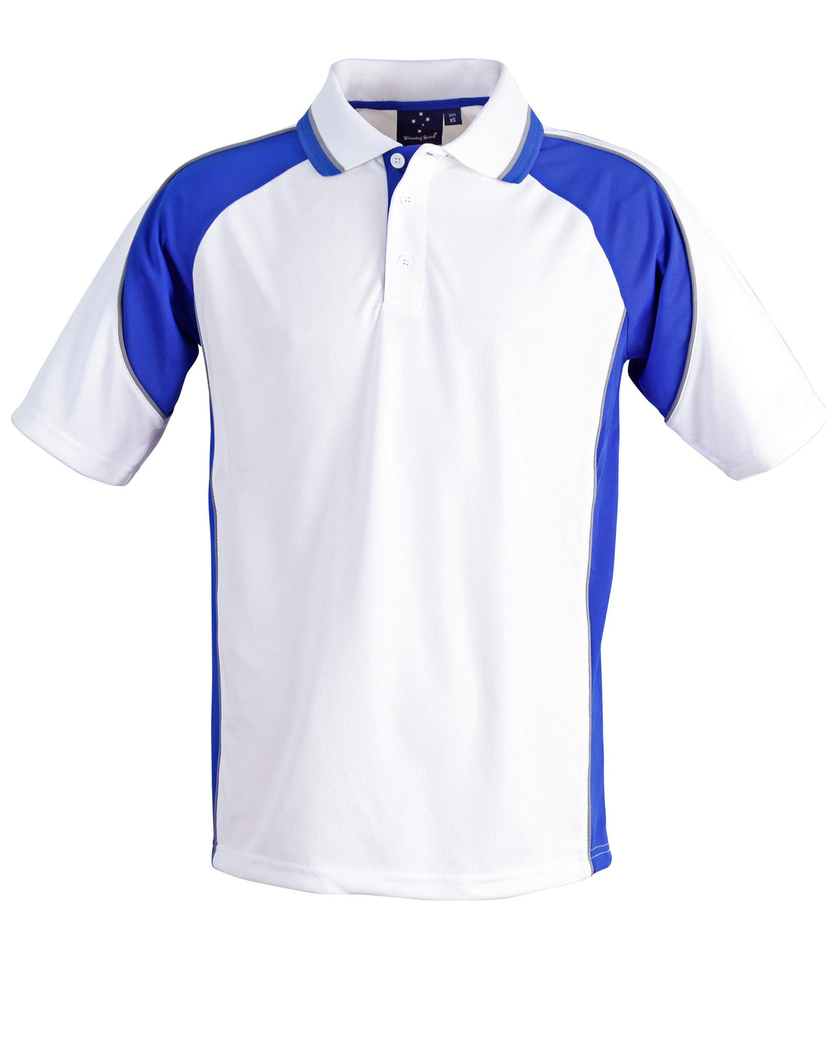 Mascot Polo Kids - White/Royal - Front