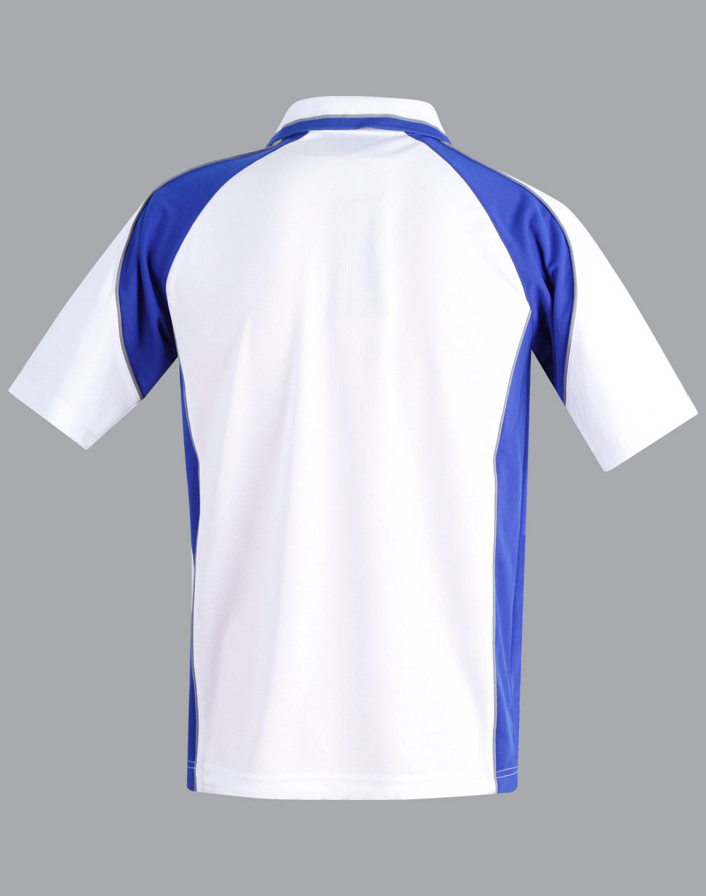 Mascot Polo Men's - White/Royal - Back