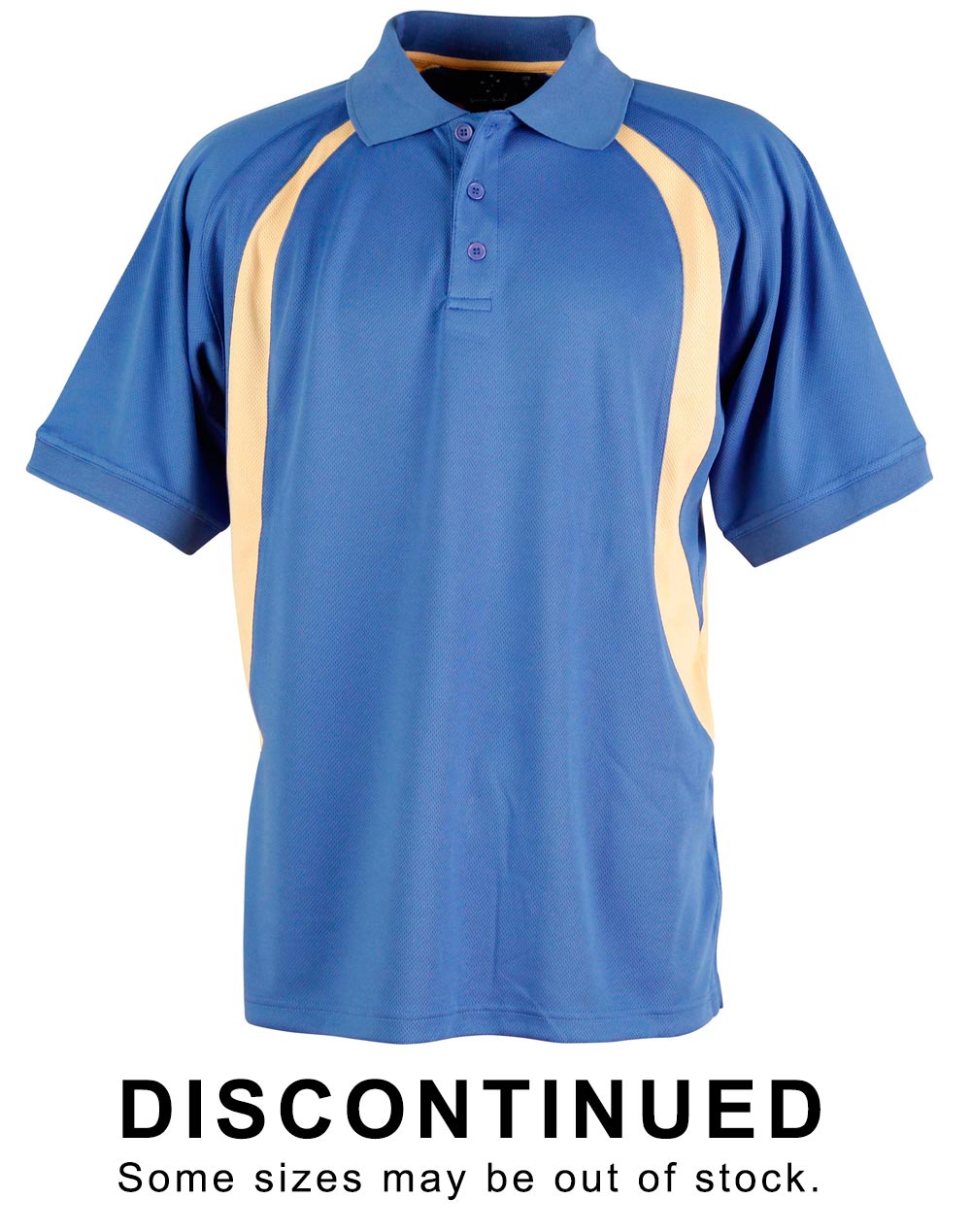 Olympian Polo Men's - Light Blue/Yellow - Front